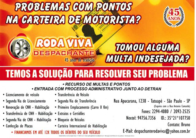 Foto de Despachante Roda Viva - São Paulo / SP